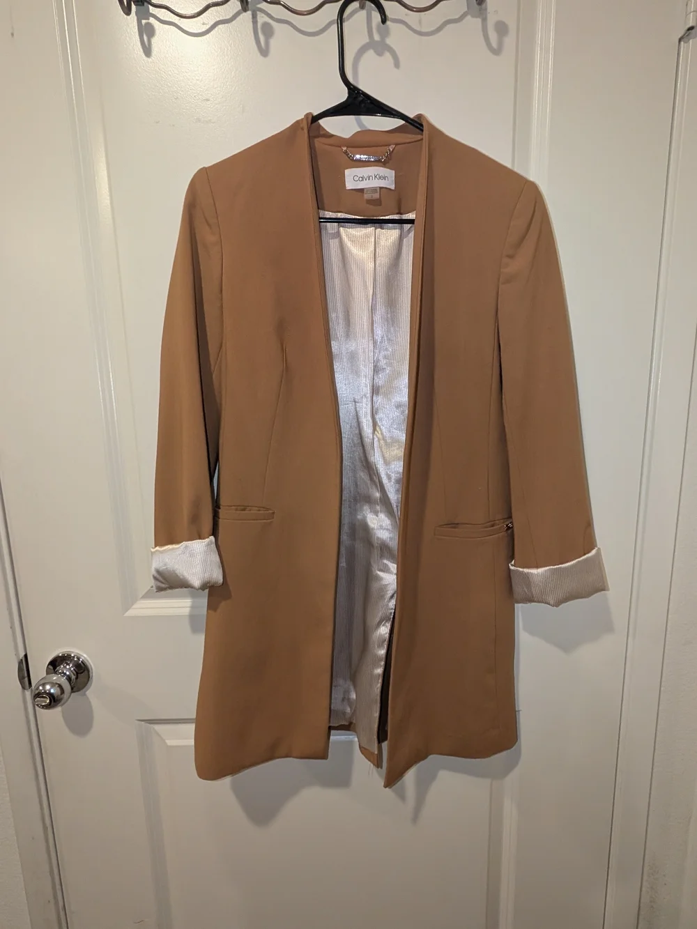 Women's Casual Beige Business Professional Blazer Coat Jacket - Picture 1 of 3